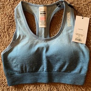Gymshark two piece blue ombré sports bra and short